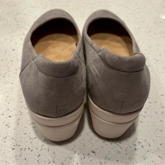 Naturalizer Womens Susan Leather Slip On Wedge Heels Gray Size 10 Medium - Picture 5 of 11